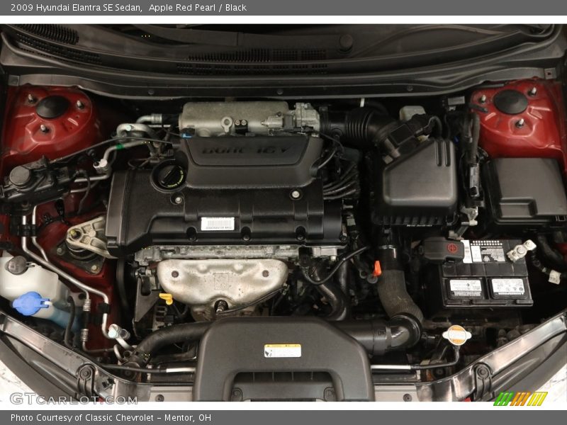 Apple Red Pearl / Black 2009 Hyundai Elantra SE Sedan
