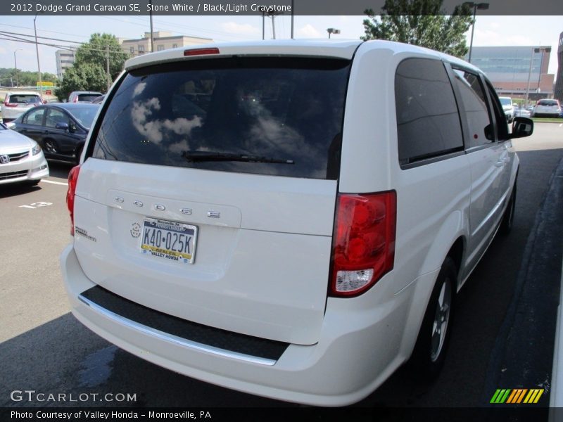 Stone White / Black/Light Graystone 2012 Dodge Grand Caravan SE