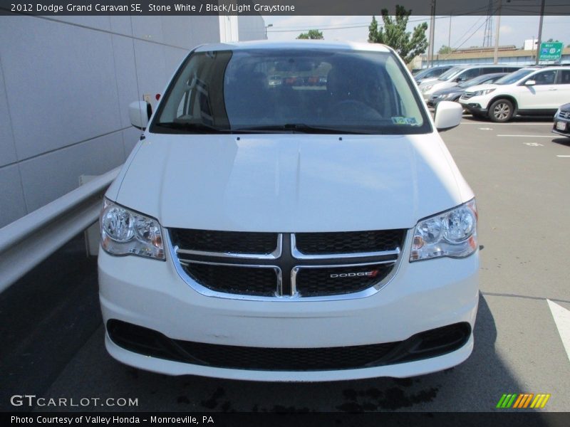 Stone White / Black/Light Graystone 2012 Dodge Grand Caravan SE
