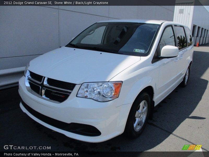 Stone White / Black/Light Graystone 2012 Dodge Grand Caravan SE