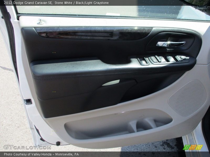 Stone White / Black/Light Graystone 2012 Dodge Grand Caravan SE