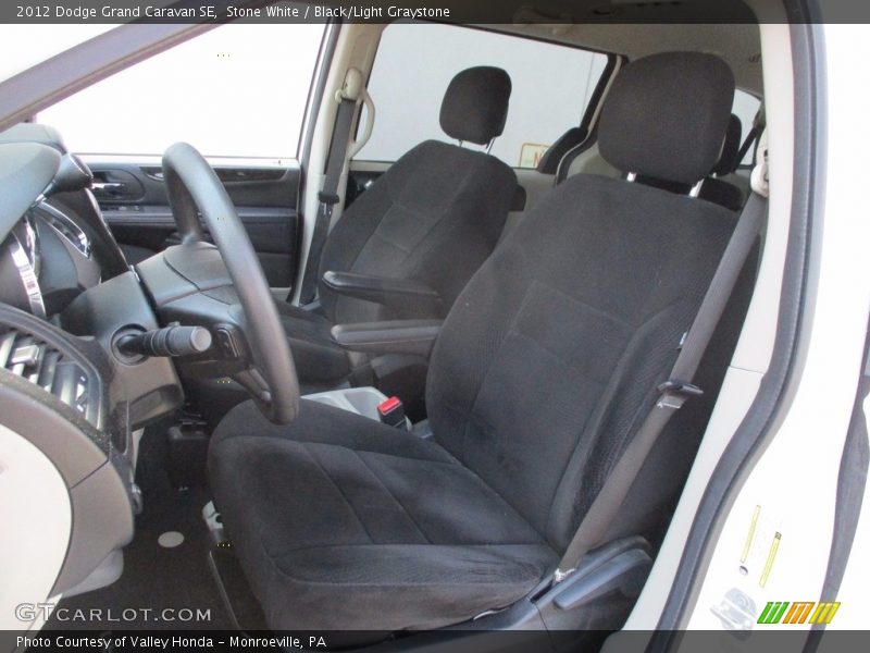 Stone White / Black/Light Graystone 2012 Dodge Grand Caravan SE