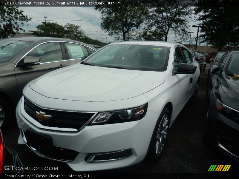 Summit White / Jet Black/Dark Titanium 2018 Chevrolet Impala LS