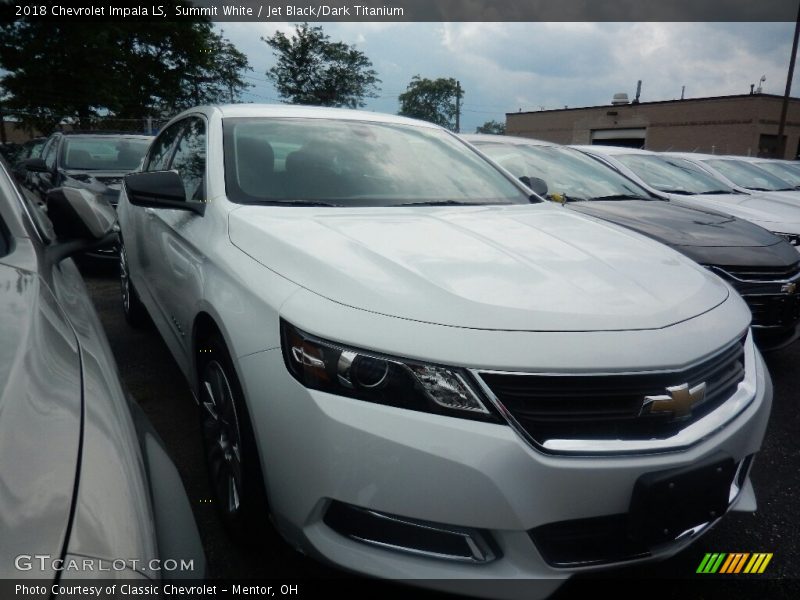 Summit White / Jet Black/Dark Titanium 2018 Chevrolet Impala LS