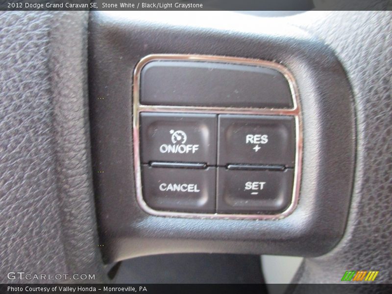 Stone White / Black/Light Graystone 2012 Dodge Grand Caravan SE
