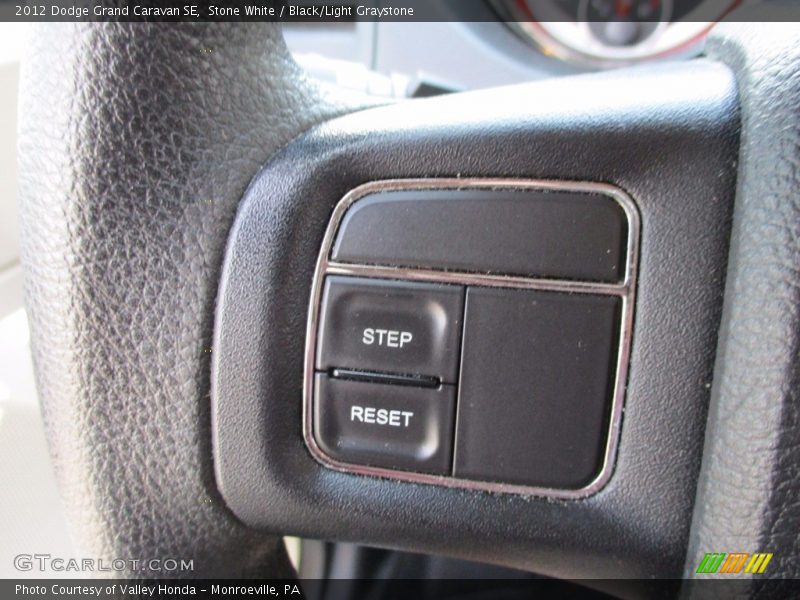 Stone White / Black/Light Graystone 2012 Dodge Grand Caravan SE