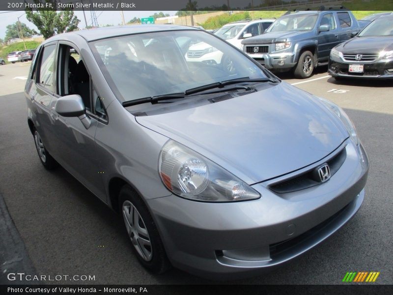 Storm Silver Metallic / Black 2007 Honda Fit