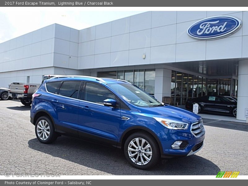 Lightning Blue / Charcoal Black 2017 Ford Escape Titanium