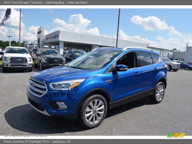 Lightning Blue / Charcoal Black 2017 Ford Escape Titanium