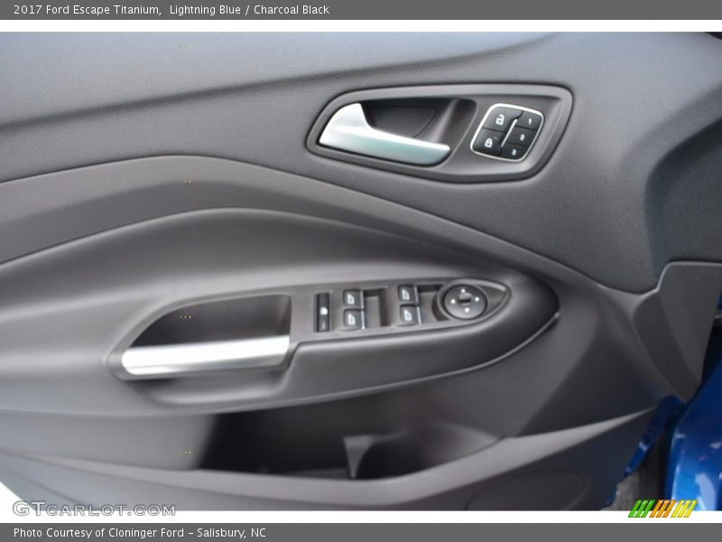 Lightning Blue / Charcoal Black 2017 Ford Escape Titanium
