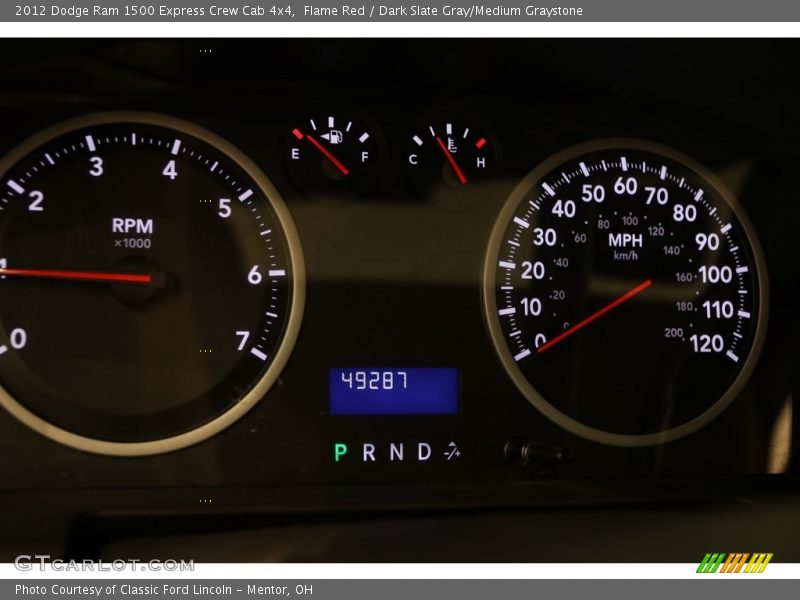 Flame Red / Dark Slate Gray/Medium Graystone 2012 Dodge Ram 1500 Express Crew Cab 4x4