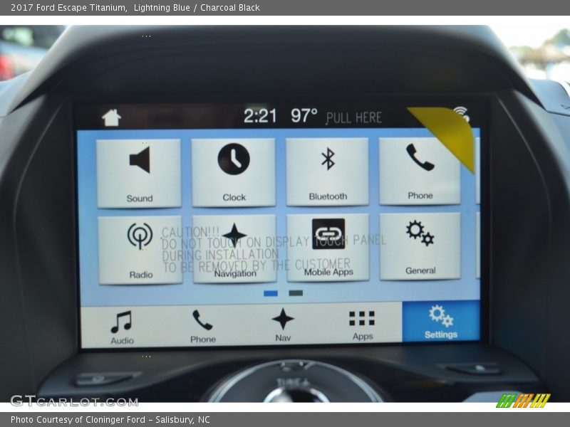 Lightning Blue / Charcoal Black 2017 Ford Escape Titanium