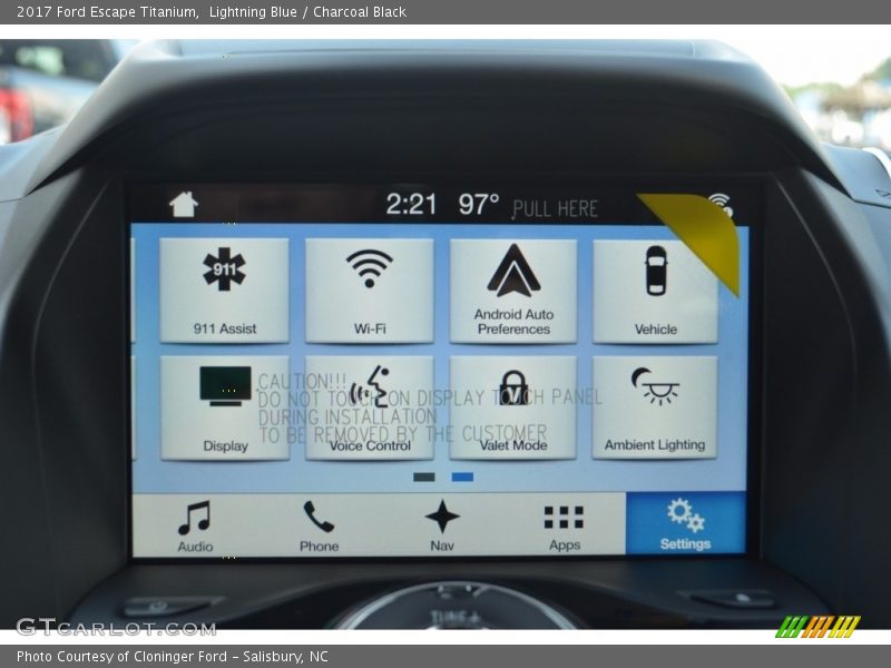 Lightning Blue / Charcoal Black 2017 Ford Escape Titanium