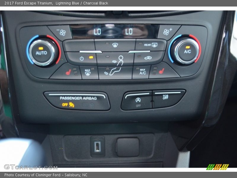 Lightning Blue / Charcoal Black 2017 Ford Escape Titanium