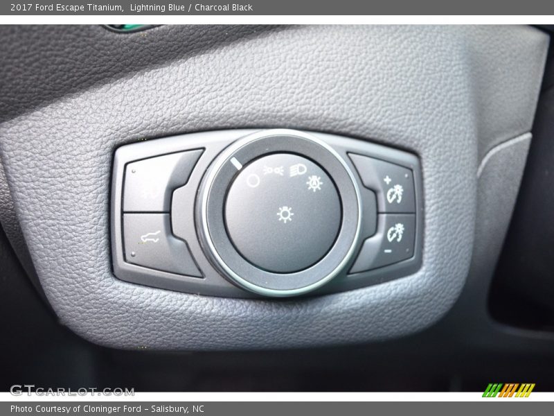 Lightning Blue / Charcoal Black 2017 Ford Escape Titanium