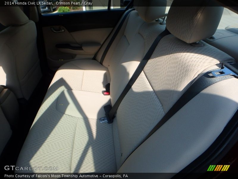 Crimson Pearl / Gray 2014 Honda Civic LX Sedan