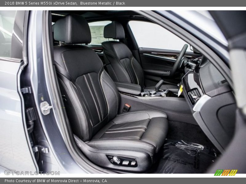 Bluestone Metallic / Black 2018 BMW 5 Series M550i xDrive Sedan