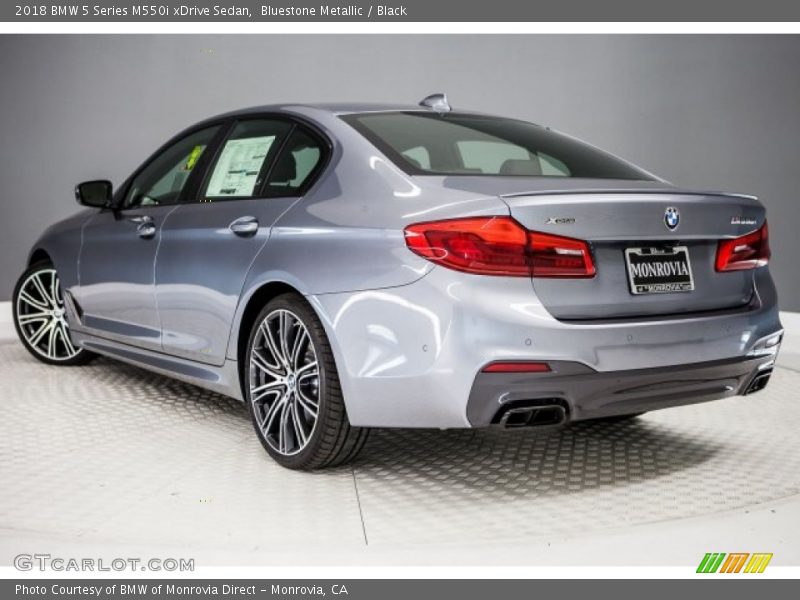 Bluestone Metallic / Black 2018 BMW 5 Series M550i xDrive Sedan