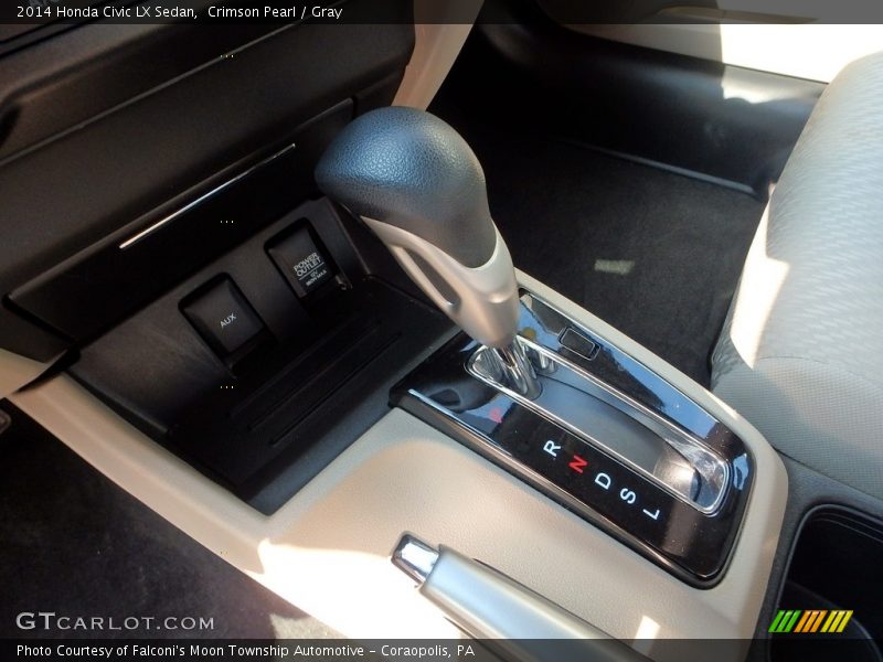 Crimson Pearl / Gray 2014 Honda Civic LX Sedan