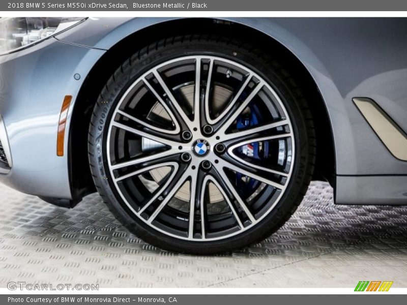 Bluestone Metallic / Black 2018 BMW 5 Series M550i xDrive Sedan