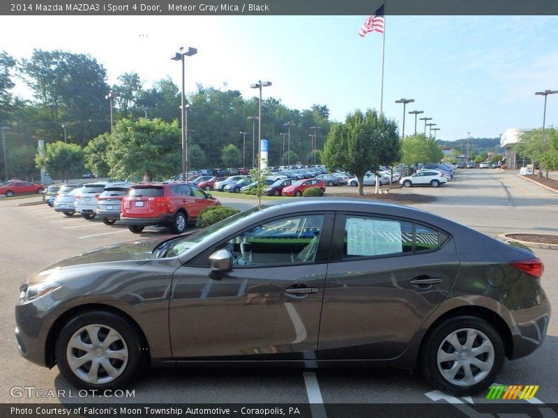 Meteor Gray Mica / Black 2014 Mazda MAZDA3 i Sport 4 Door