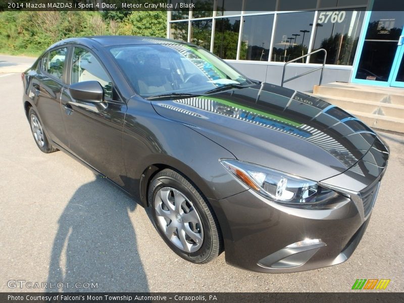 Meteor Gray Mica / Black 2014 Mazda MAZDA3 i Sport 4 Door