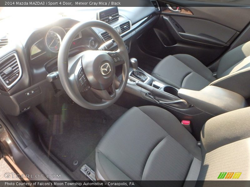 Meteor Gray Mica / Black 2014 Mazda MAZDA3 i Sport 4 Door
