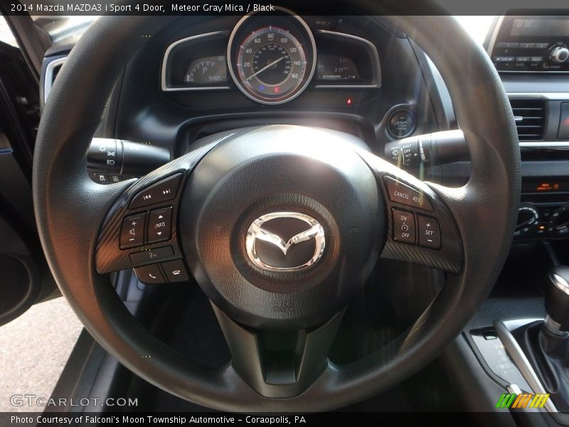 Meteor Gray Mica / Black 2014 Mazda MAZDA3 i Sport 4 Door