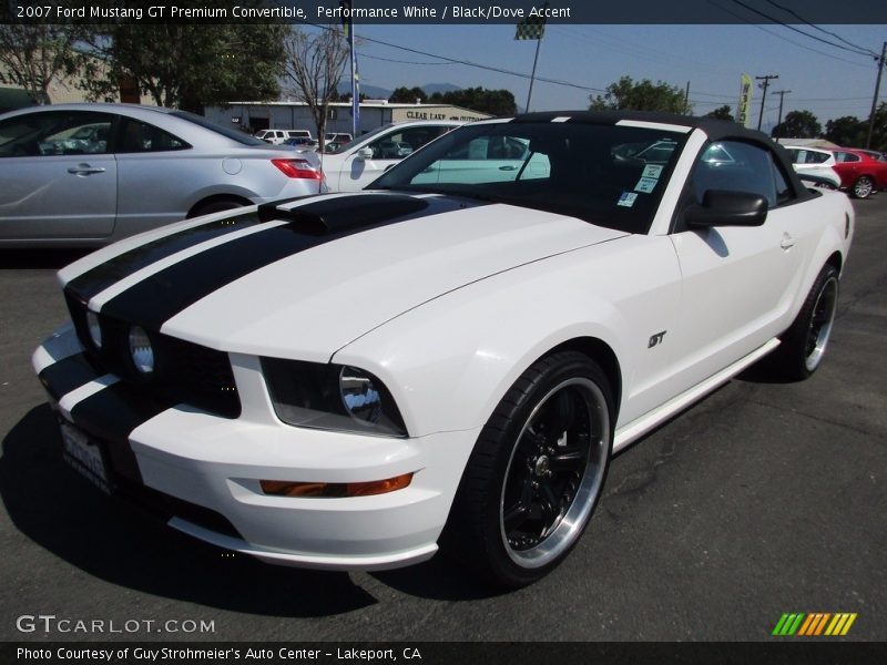 Performance White / Black/Dove Accent 2007 Ford Mustang GT Premium Convertible