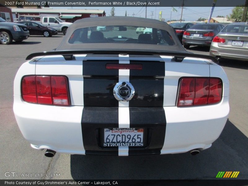 Performance White / Black/Dove Accent 2007 Ford Mustang GT Premium Convertible