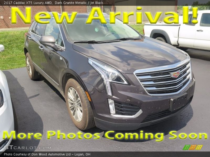 Dark Granite Metallic / Jet Black 2017 Cadillac XT5 Luxury AWD