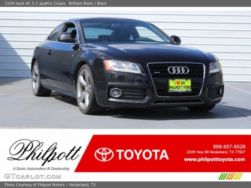 Brilliant Black / Black 2009 Audi A5 3.2 quattro Coupe