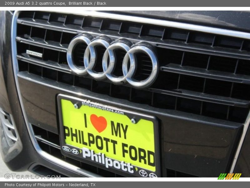Brilliant Black / Black 2009 Audi A5 3.2 quattro Coupe