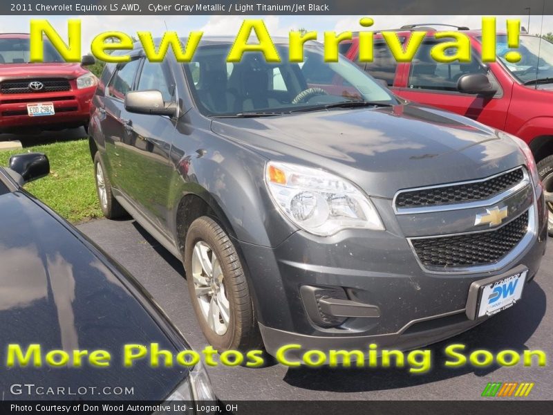 Cyber Gray Metallic / Light Titanium/Jet Black 2011 Chevrolet Equinox LS AWD