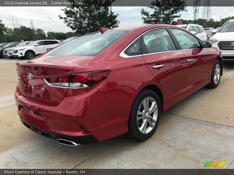 Scarlet Red / Gray 2018 Hyundai Sonata SEL