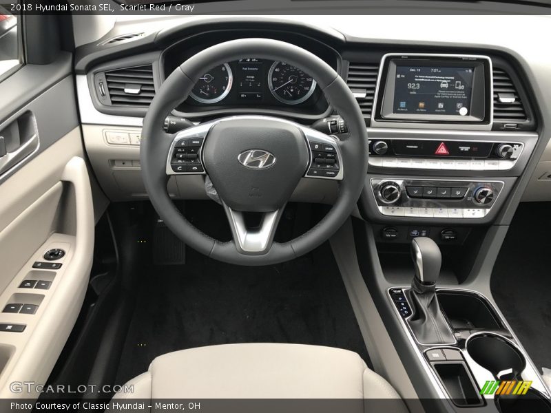 Scarlet Red / Gray 2018 Hyundai Sonata SEL