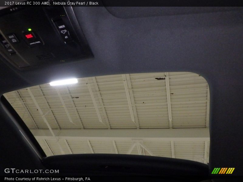 Nebula Gray Pearl / Black 2017 Lexus RC 300 AWD