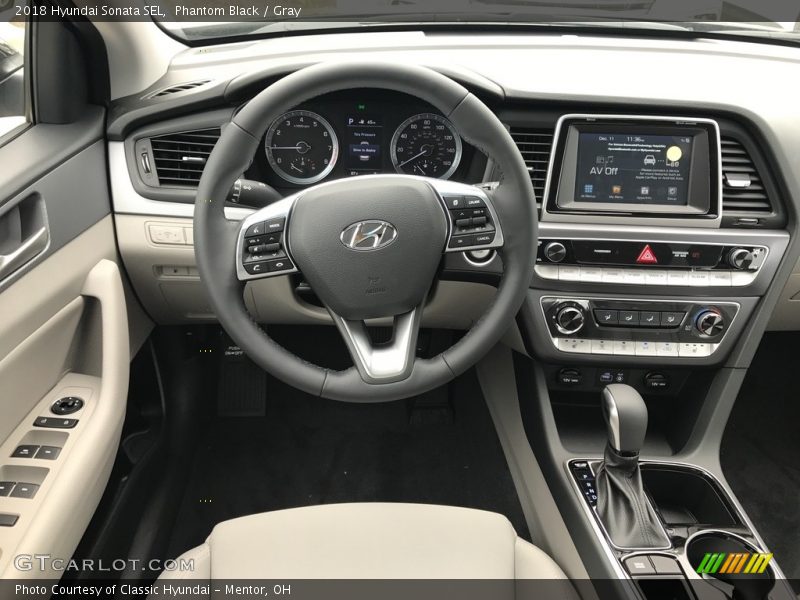 Phantom Black / Gray 2018 Hyundai Sonata SEL