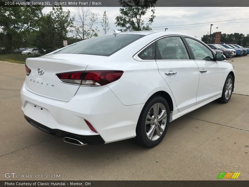 Quartz White Pearl / Black 2018 Hyundai Sonata SEL