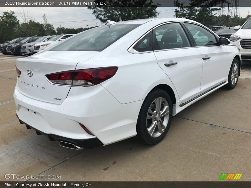 Quartz White Pearl / Black 2018 Hyundai Sonata Sport