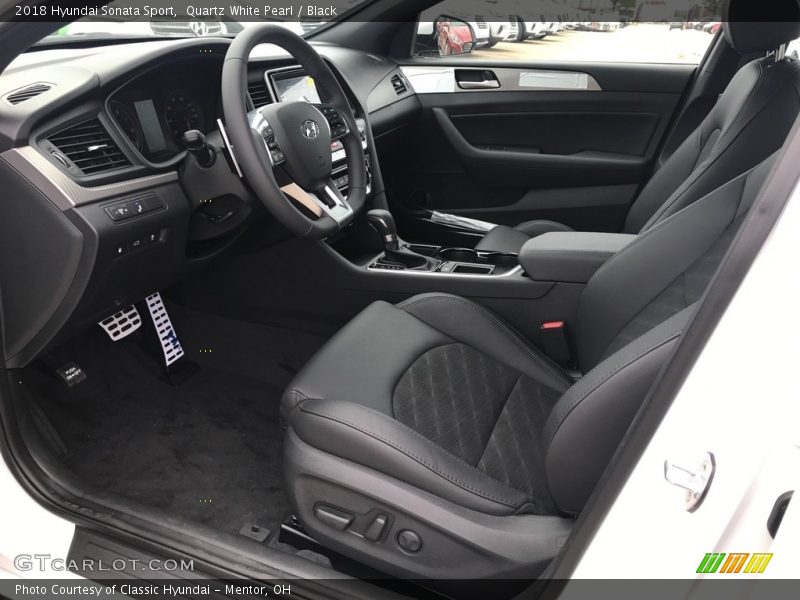 Quartz White Pearl / Black 2018 Hyundai Sonata Sport