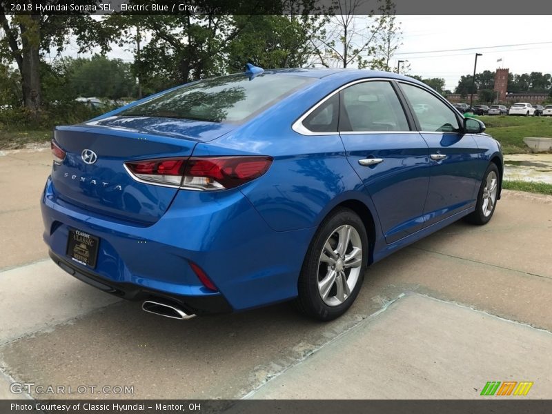 Electric Blue / Gray 2018 Hyundai Sonata SEL