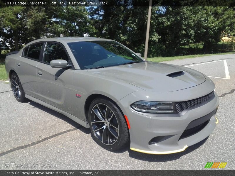 Destroyer Gray / Black 2018 Dodge Charger R/T Scat Pack