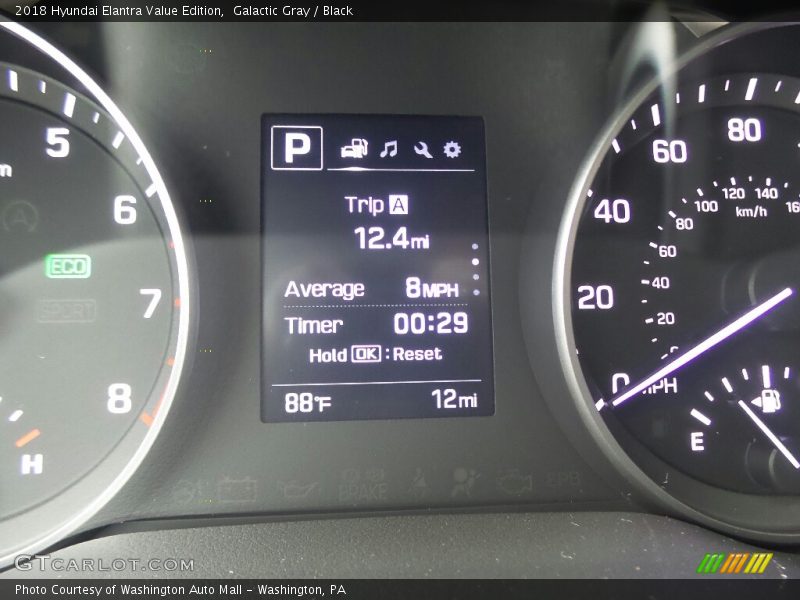Galactic Gray / Black 2018 Hyundai Elantra Value Edition