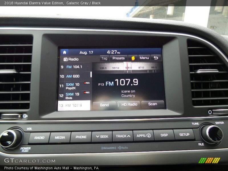 Galactic Gray / Black 2018 Hyundai Elantra Value Edition