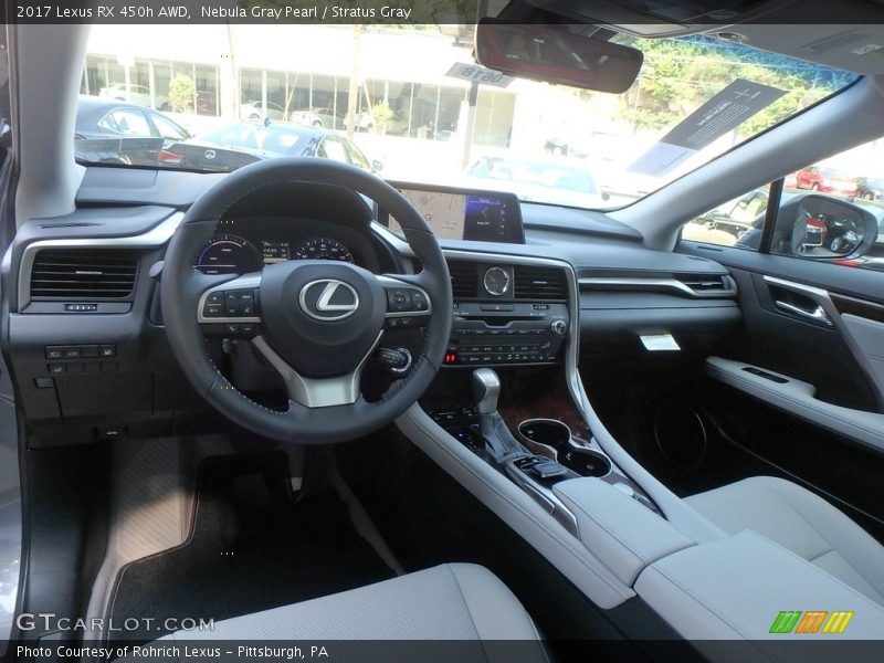 Nebula Gray Pearl / Stratus Gray 2017 Lexus RX 450h AWD
