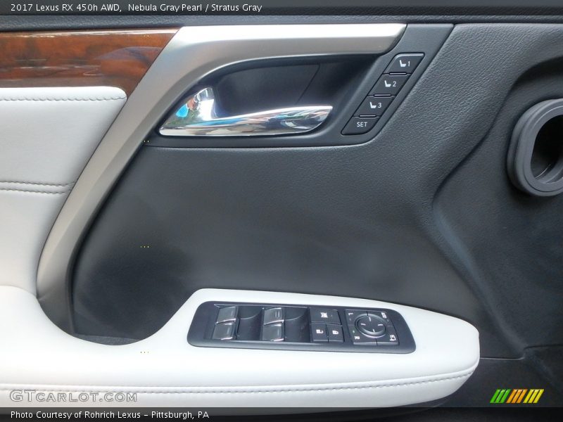 Nebula Gray Pearl / Stratus Gray 2017 Lexus RX 450h AWD