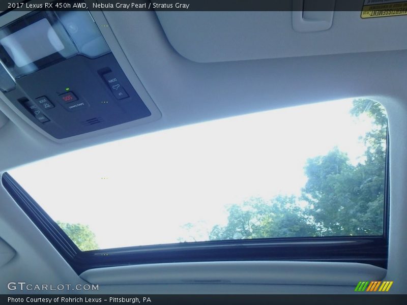 Nebula Gray Pearl / Stratus Gray 2017 Lexus RX 450h AWD