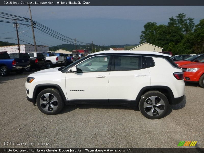 White / Black/Ski Gray 2018 Jeep Compass Latitude 4x4