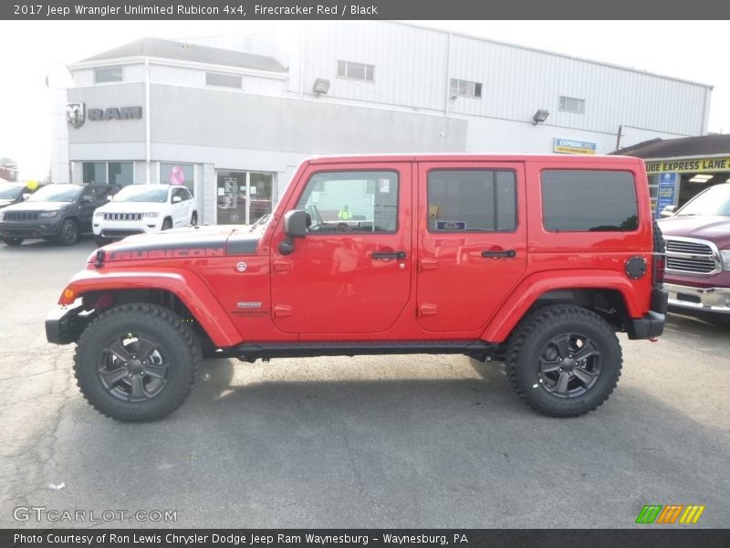 Firecracker Red / Black 2017 Jeep Wrangler Unlimited Rubicon 4x4